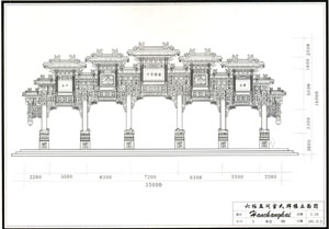 大型石雕牌坊牌楼雕刻设计图