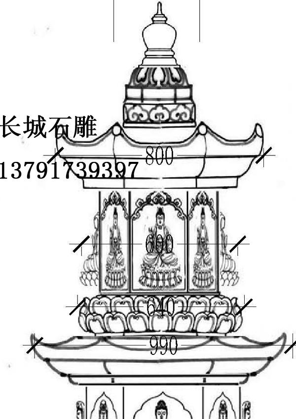 寺庙雕刻石雕经幢