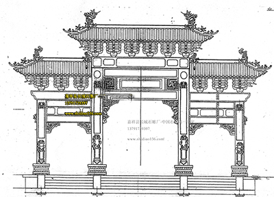 牌坊图纸-石牌坊石牌楼介绍