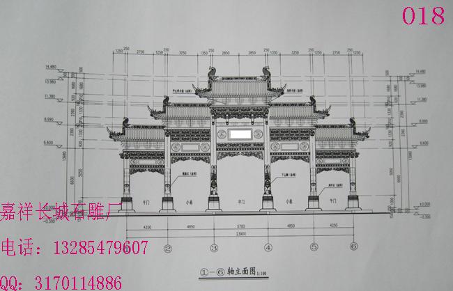 牌坊效果图